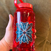 Crossed Skis Snowflake Sticker