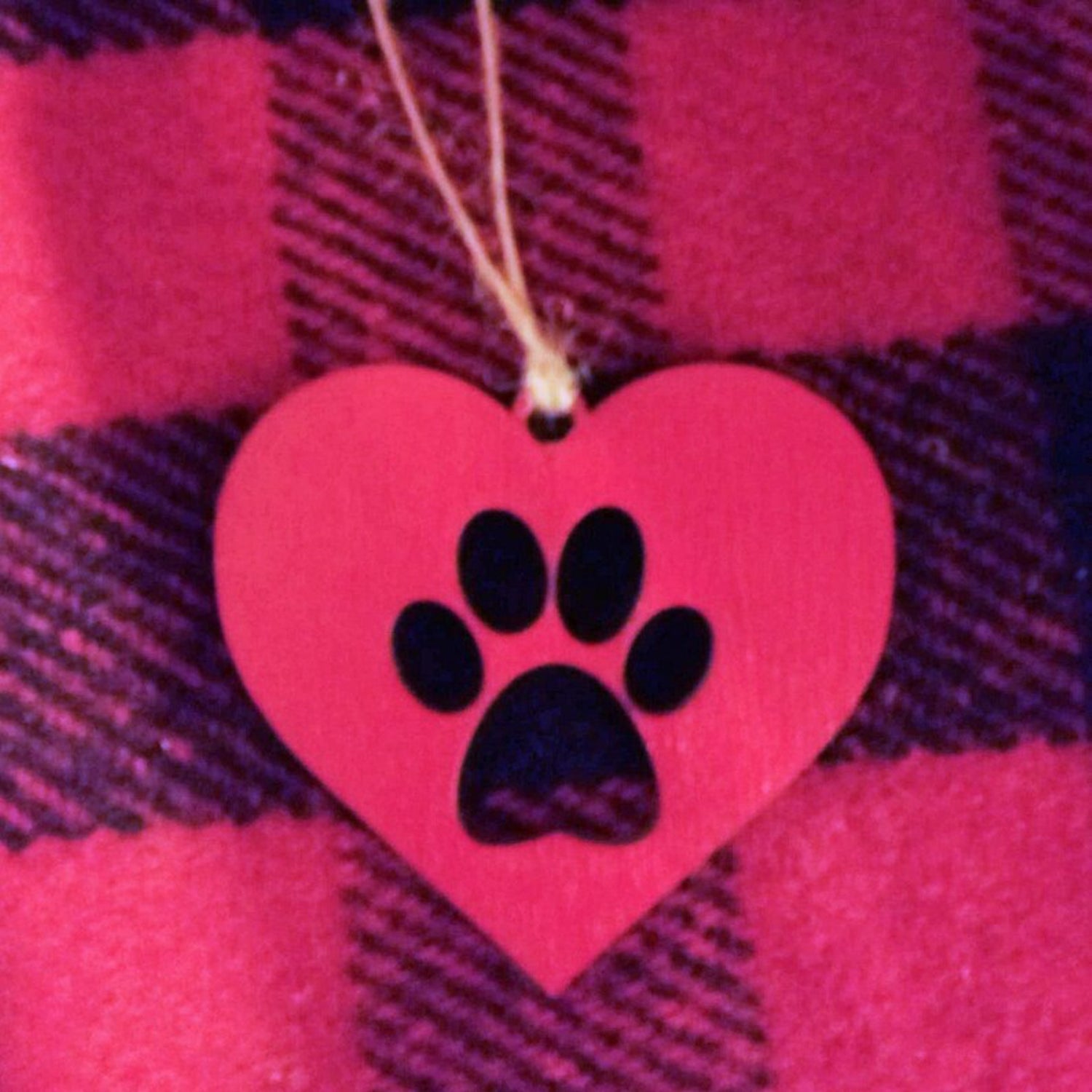 Paw in a Heart  Ornament