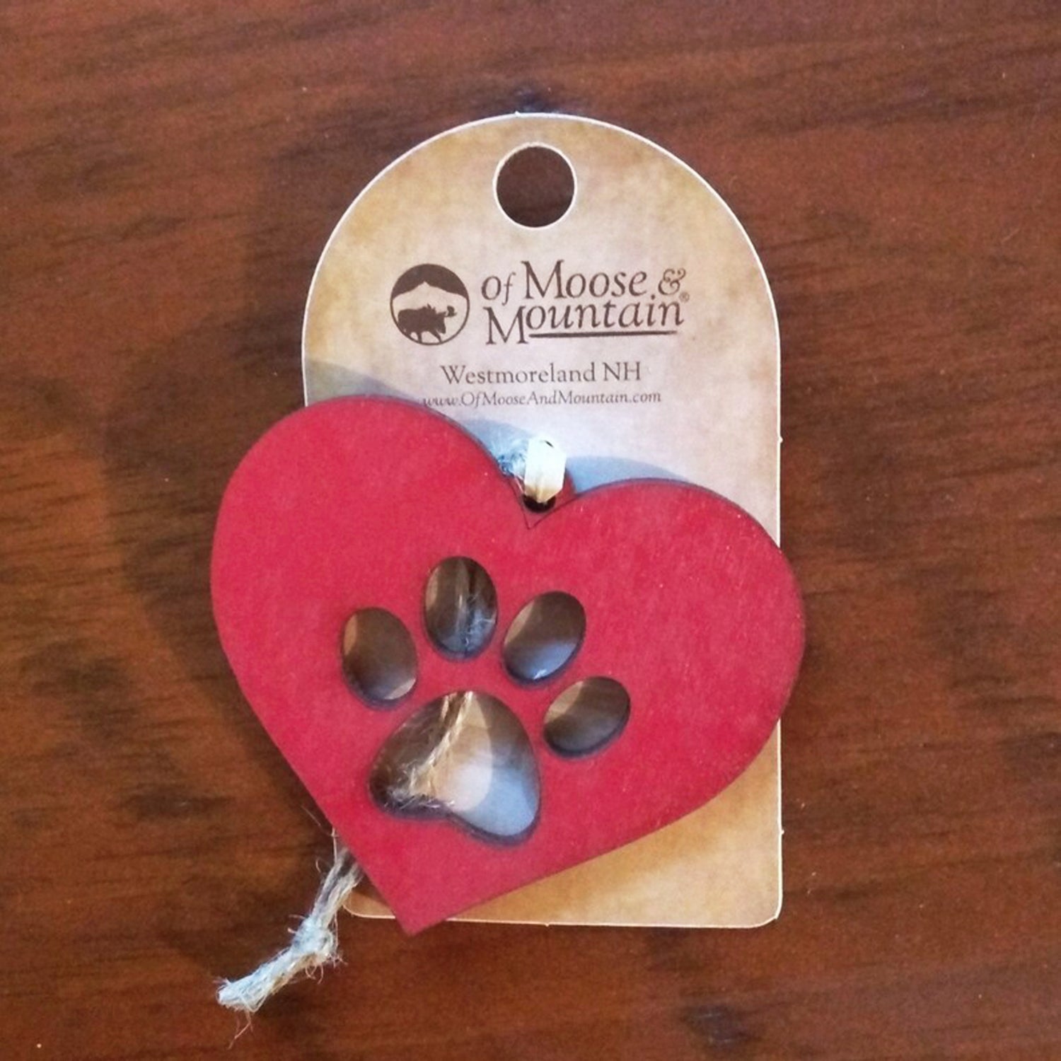 Paw in a Heart  Ornament