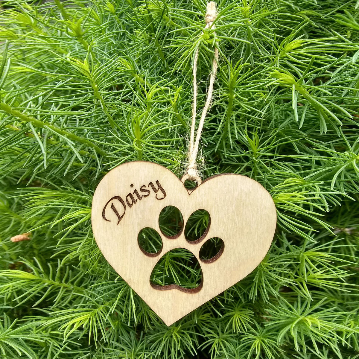 Paw in a Heart  Ornament