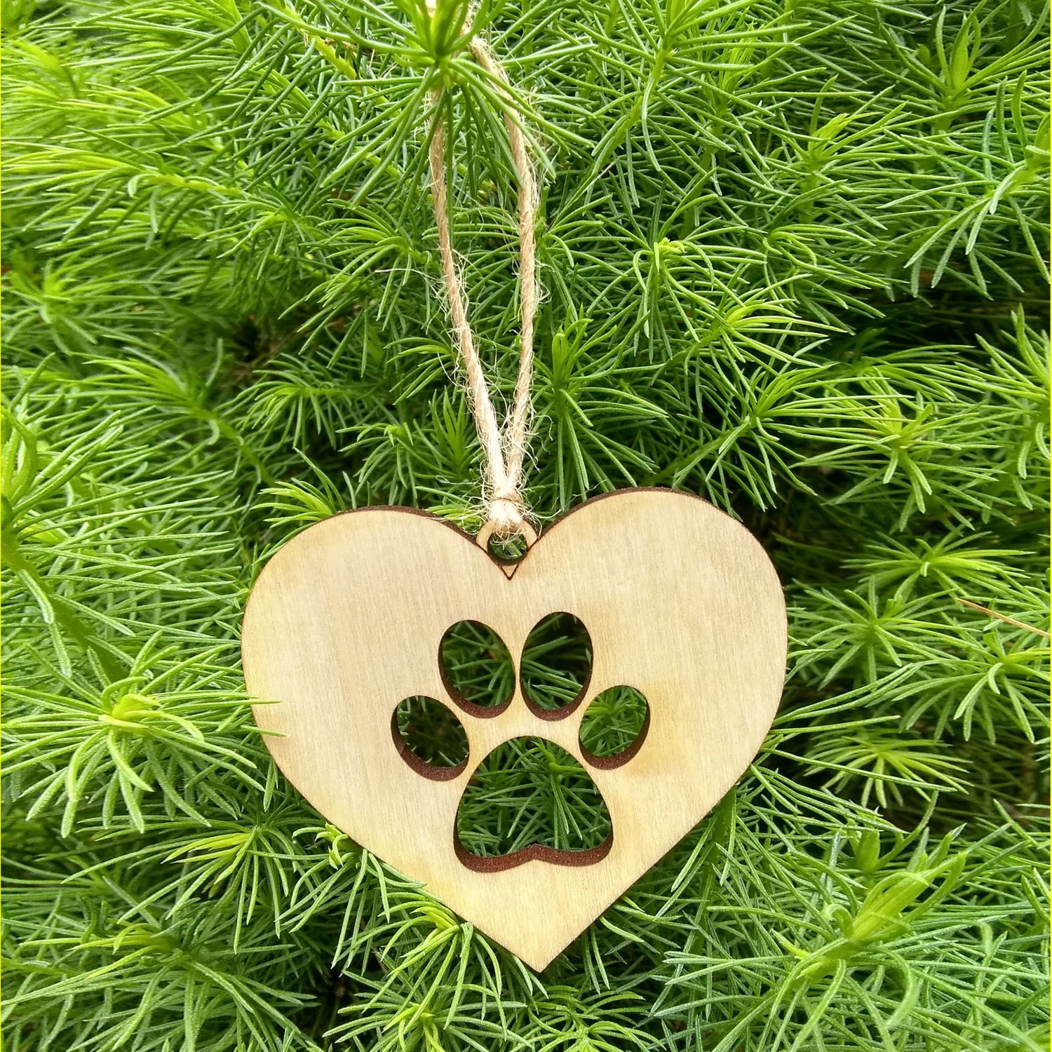 Paw in a Heart  Ornament