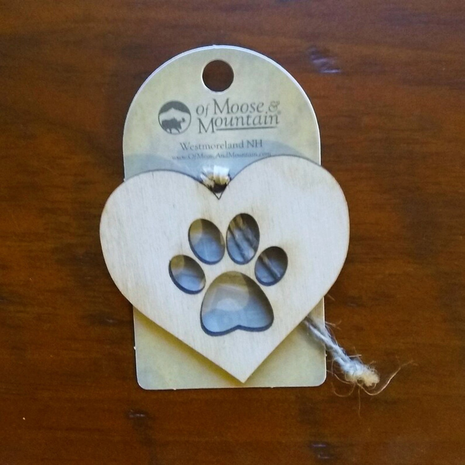 Paw in a Heart  Ornament