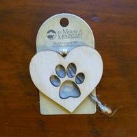 Paw in a Heart  Ornament
