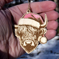 Highland Cow Christmas Ornament