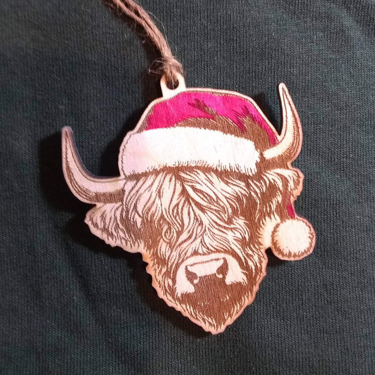Highland Cow Christmas Ornament