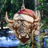 Highland Cow Christmas Ornament