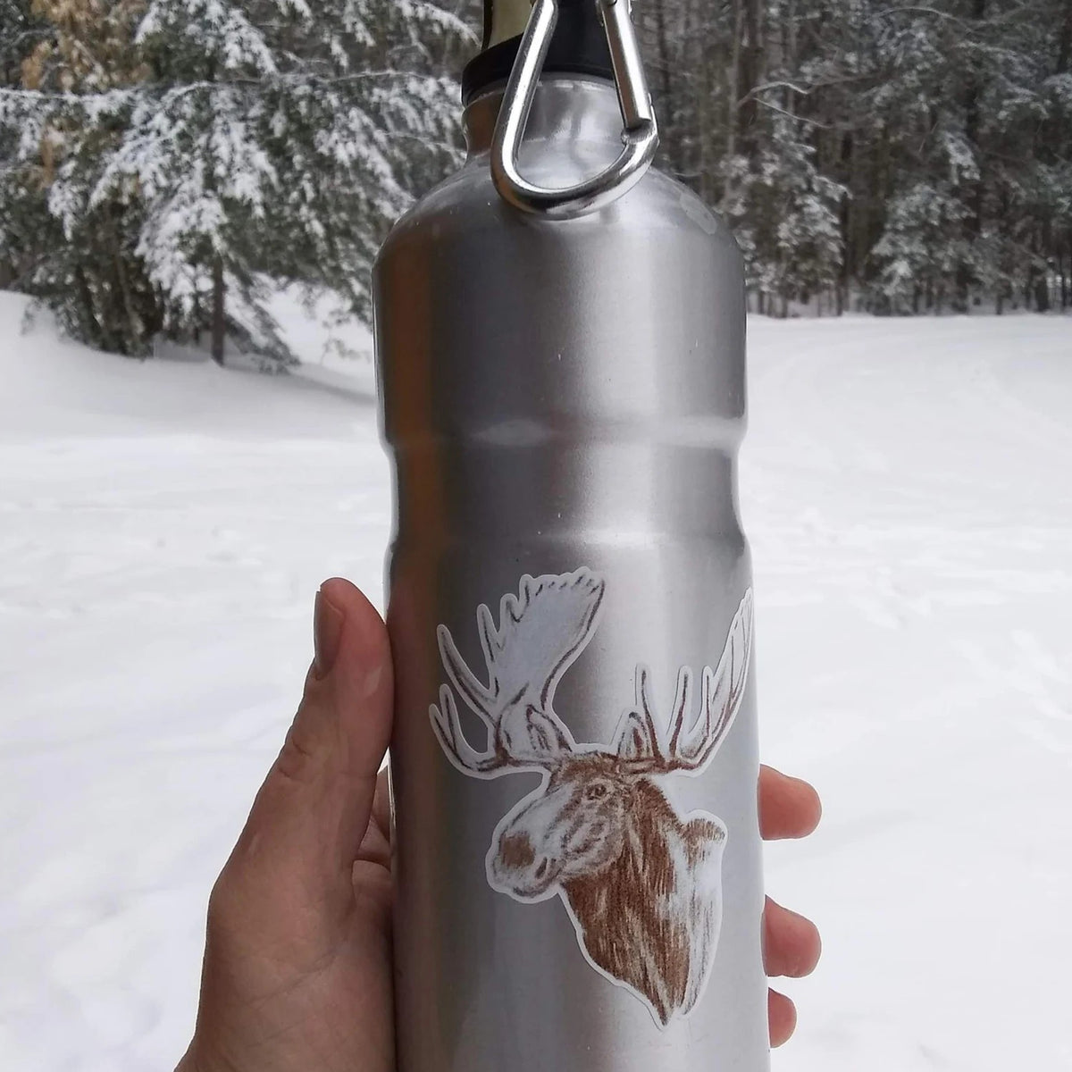 Del's Moose Sketch Sticker