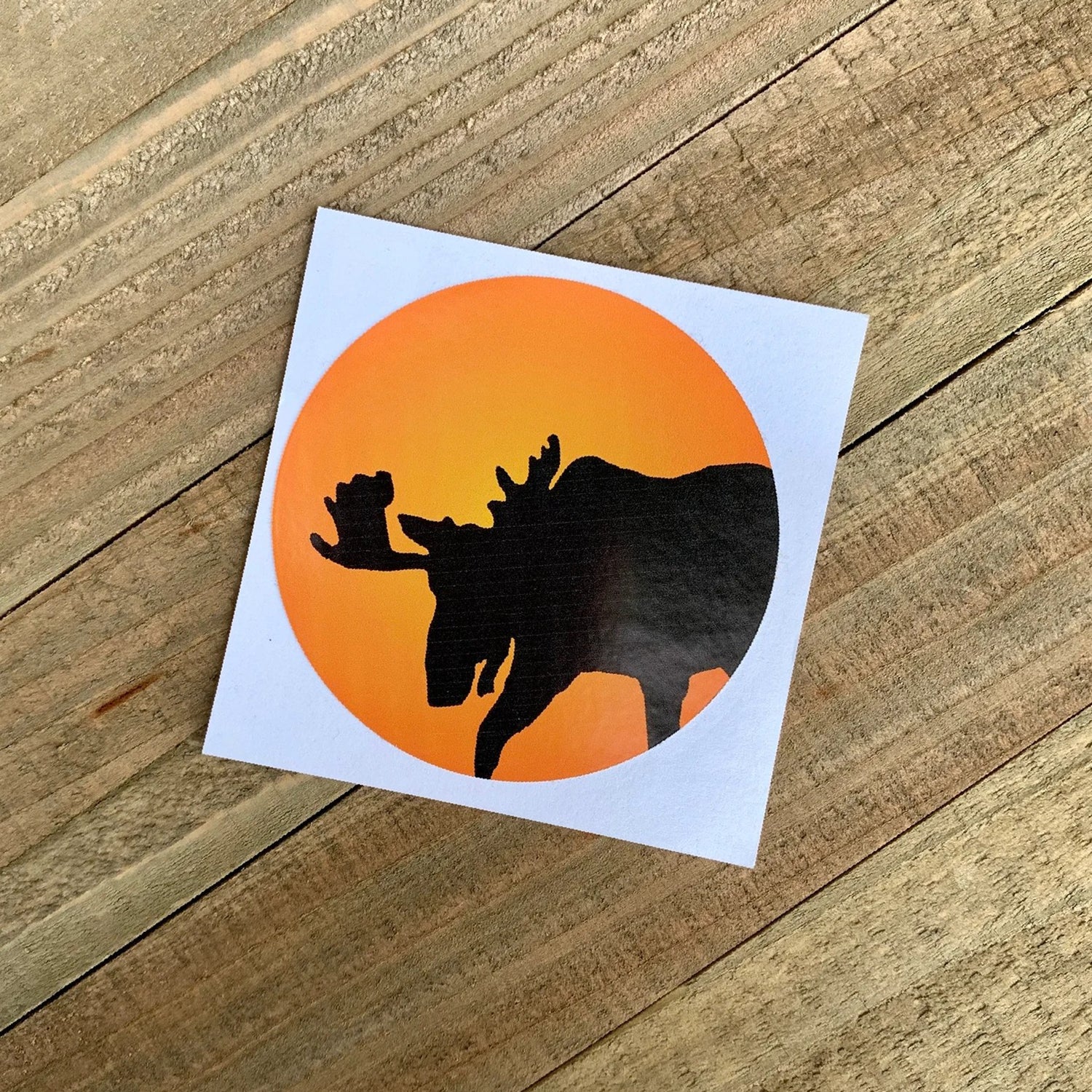 Full Moon Moose Sticker