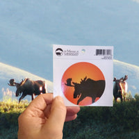 Full Moon Moose Sticker