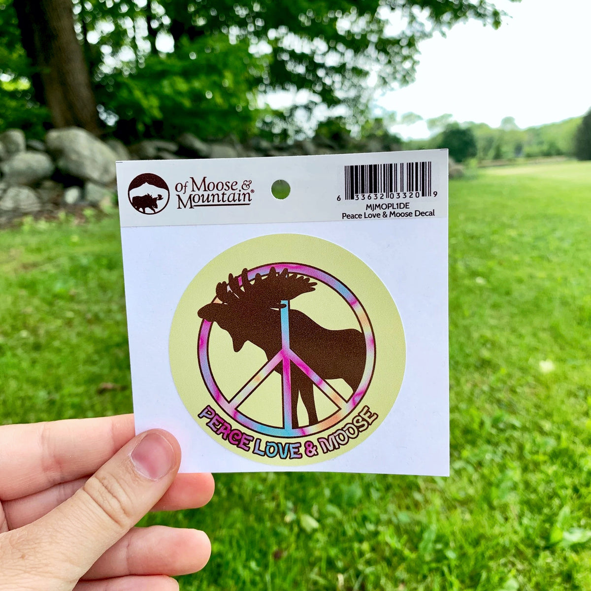 Peace, Love & Moose Sticker