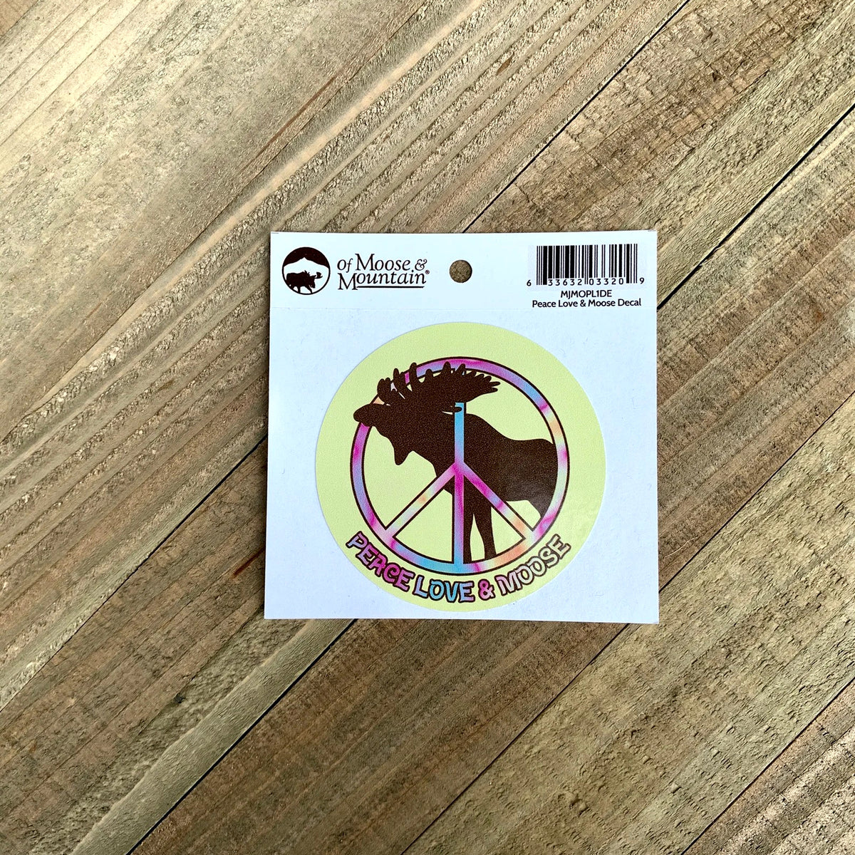 Peace, Love & Moose Sticker