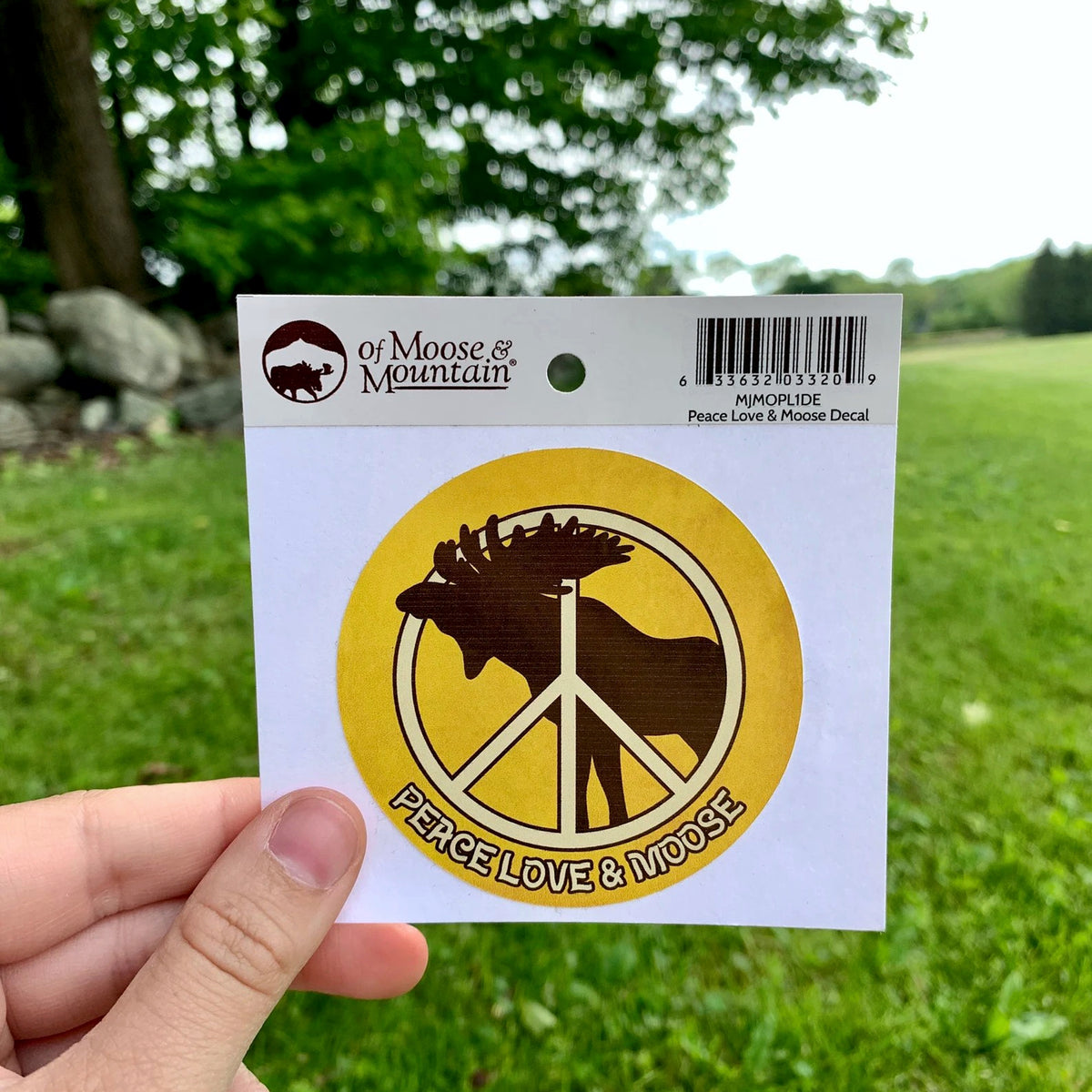 Peace, Love & Moose Sticker