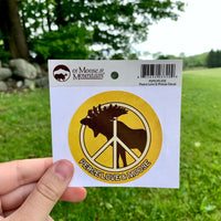 Peace, Love & Moose Sticker