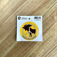 Peace, Love & Moose Sticker