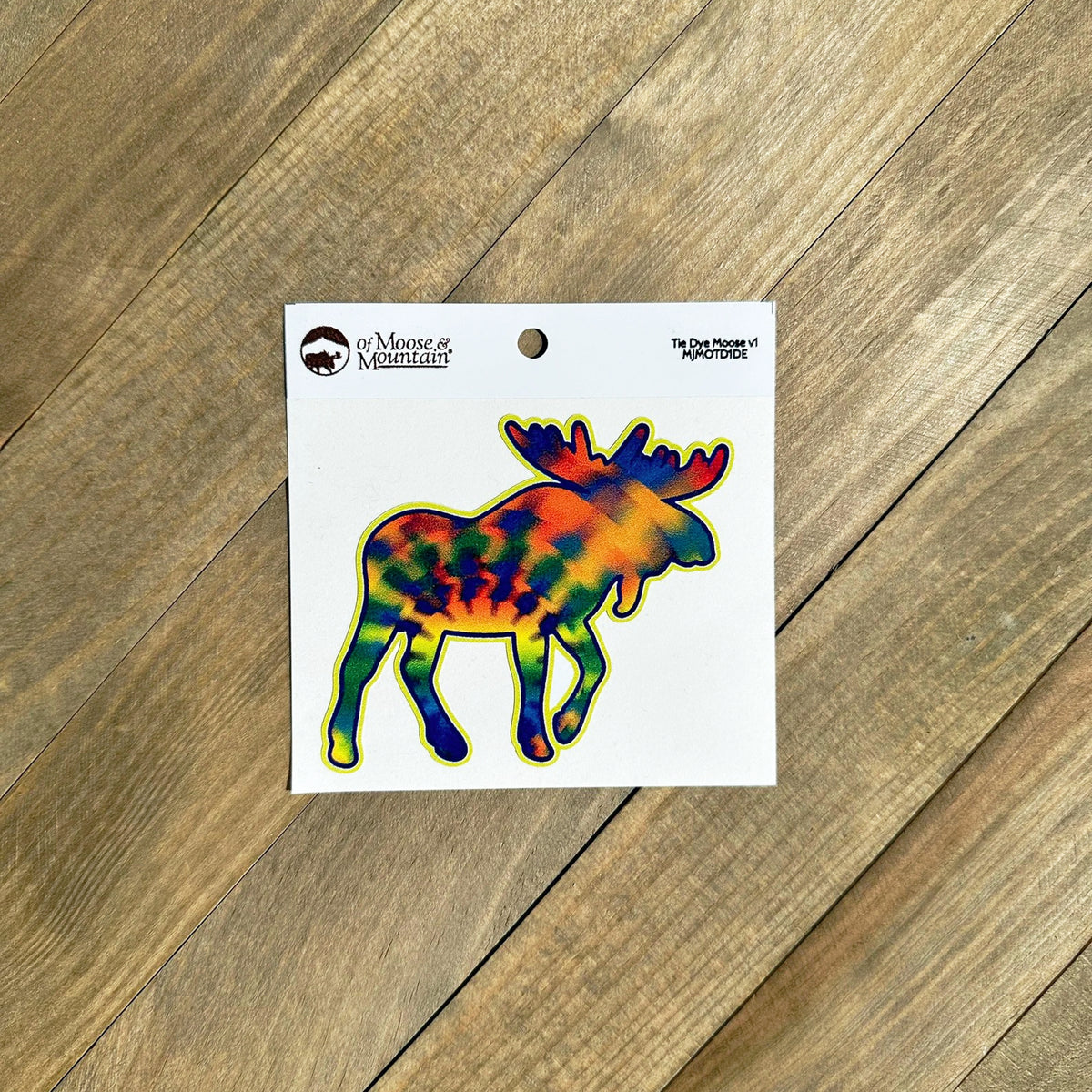 Tie Dye Moose Sticker