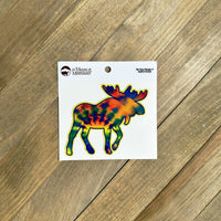 Tie Dye Moose Sticker