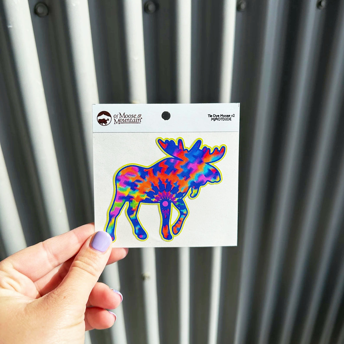 Tie Dye Moose Sticker