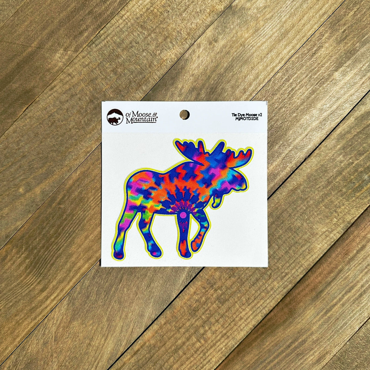 Tie Dye Moose Sticker