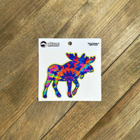 Tie Dye Moose Sticker