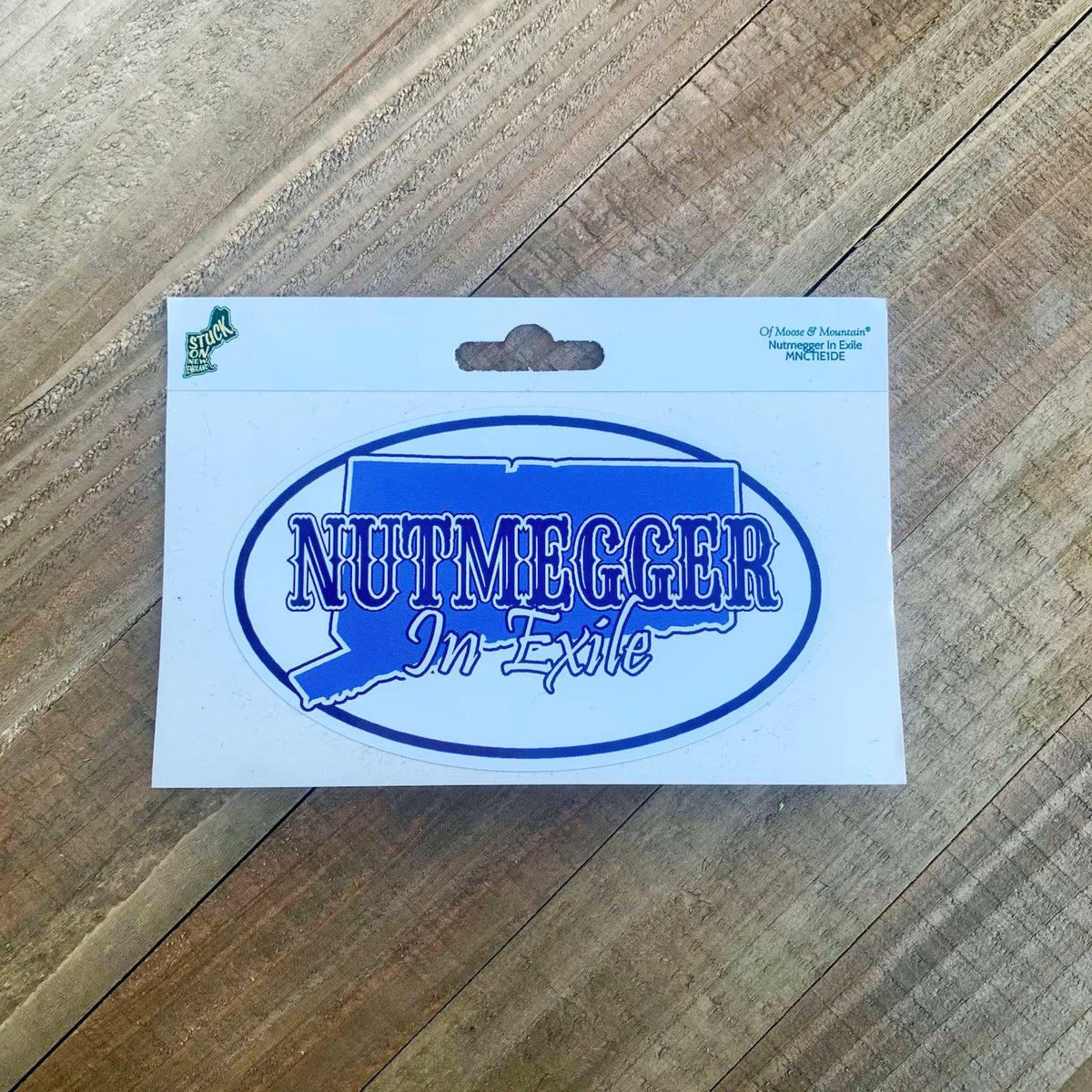 Nutmegger in Exile Sticker