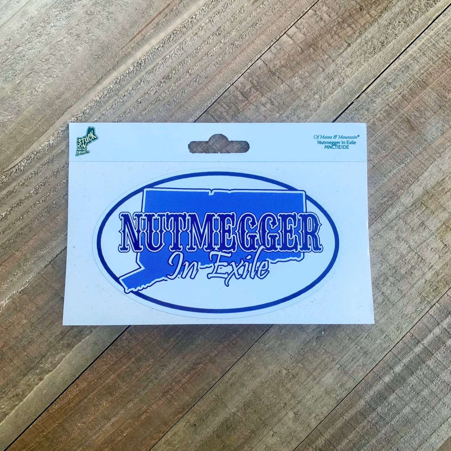 Nutmegger in Exile Sticker