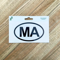 Massachusetts MA Euro Style Sticker