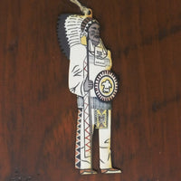 Chief Passamaquoddy Big Freeport Indian Statue Ornament