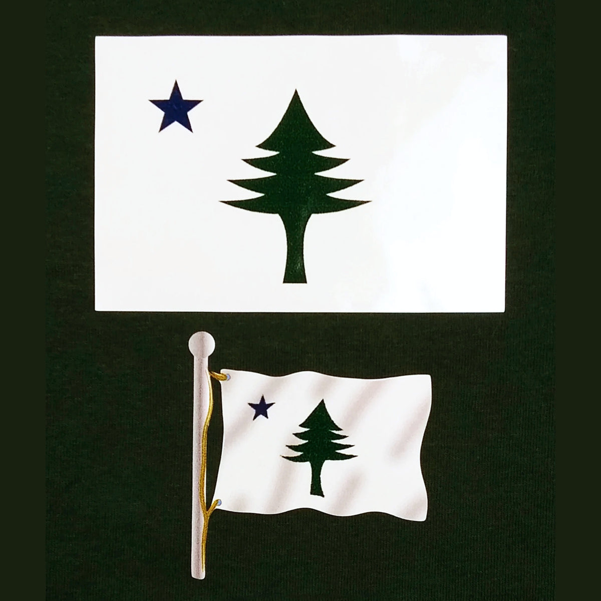Maine's First Flag Sticker