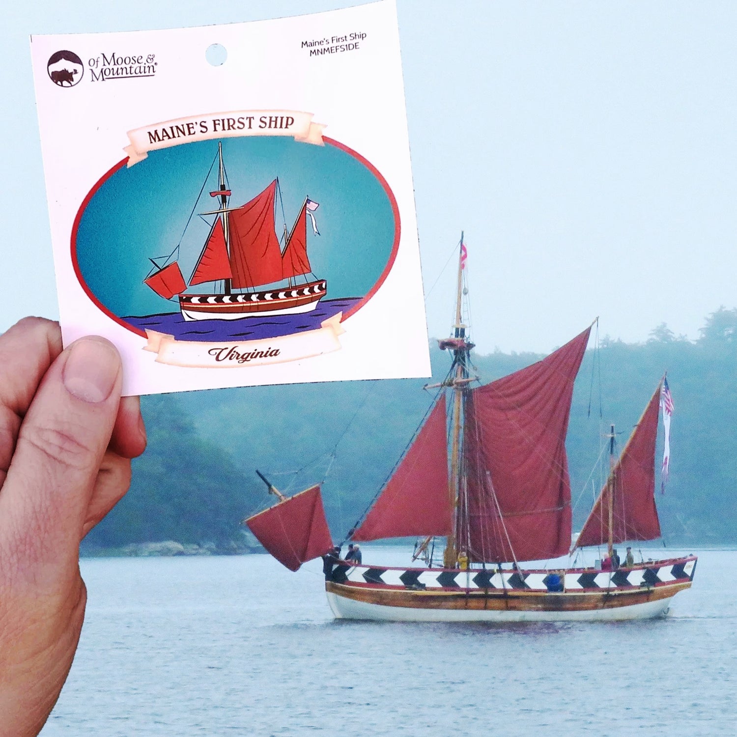 Maine's First Ship Virginia Sticker