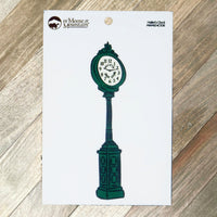 Hallet's Clock Sticker