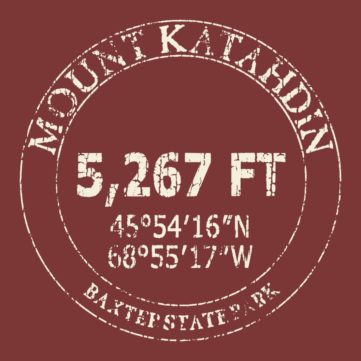 Mount Katahdin 5,267' T-Shirt