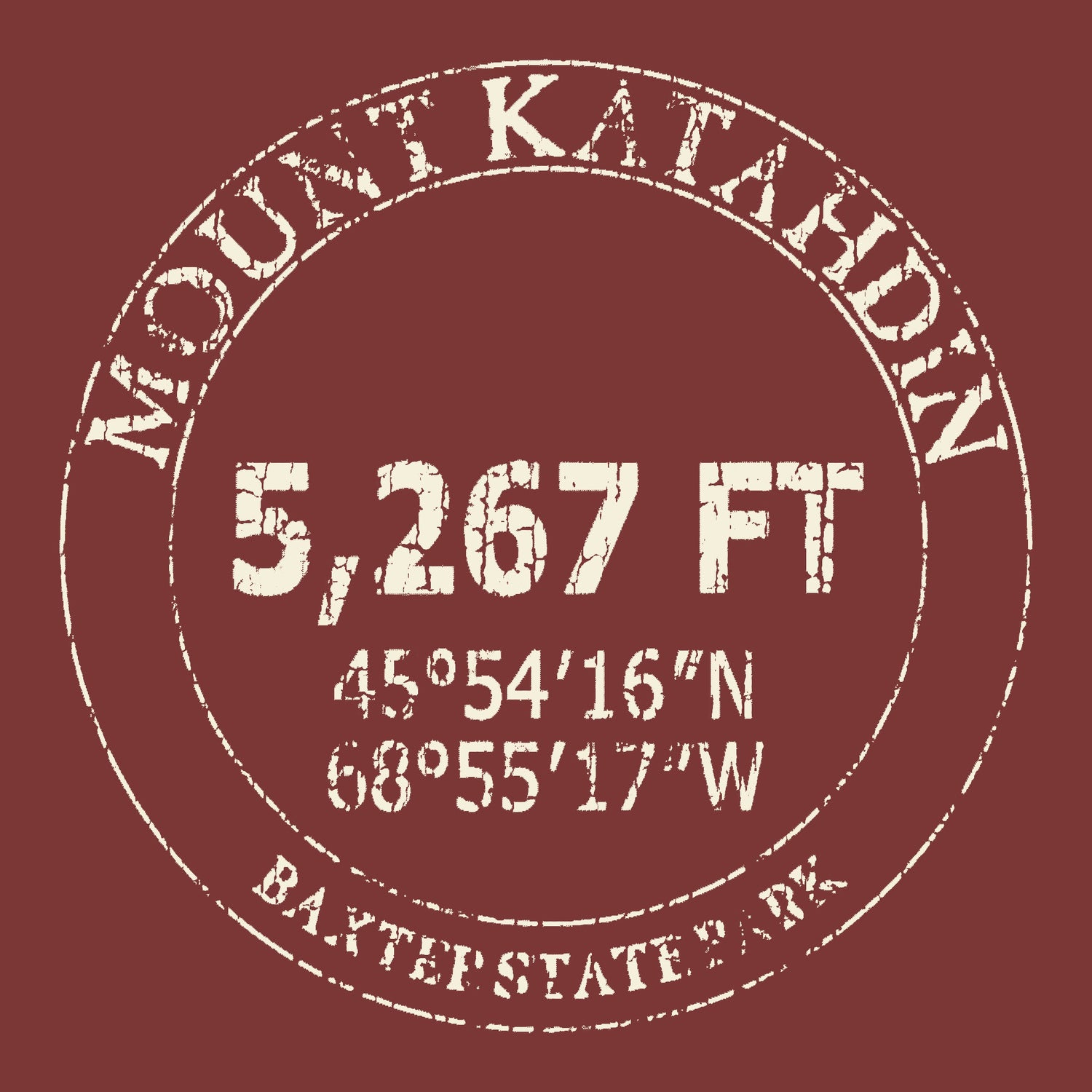Mount Katahdin 5,267' T-Shirt