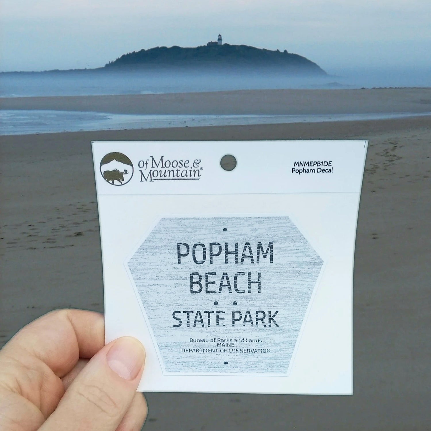 Popham Beach State Park Sign Sticker