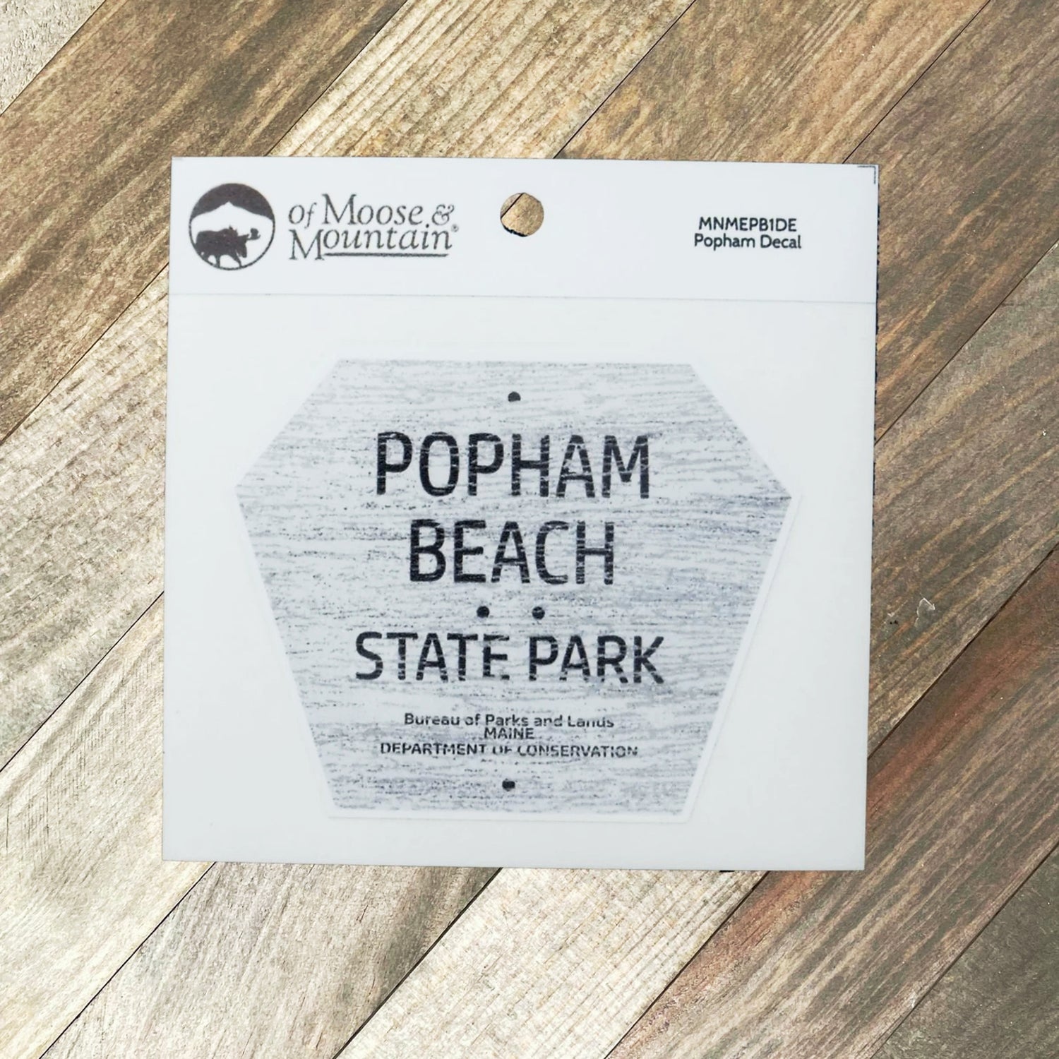 Popham Beach State Park Sign Sticker
