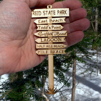 Reid State Park Signpost Ornament