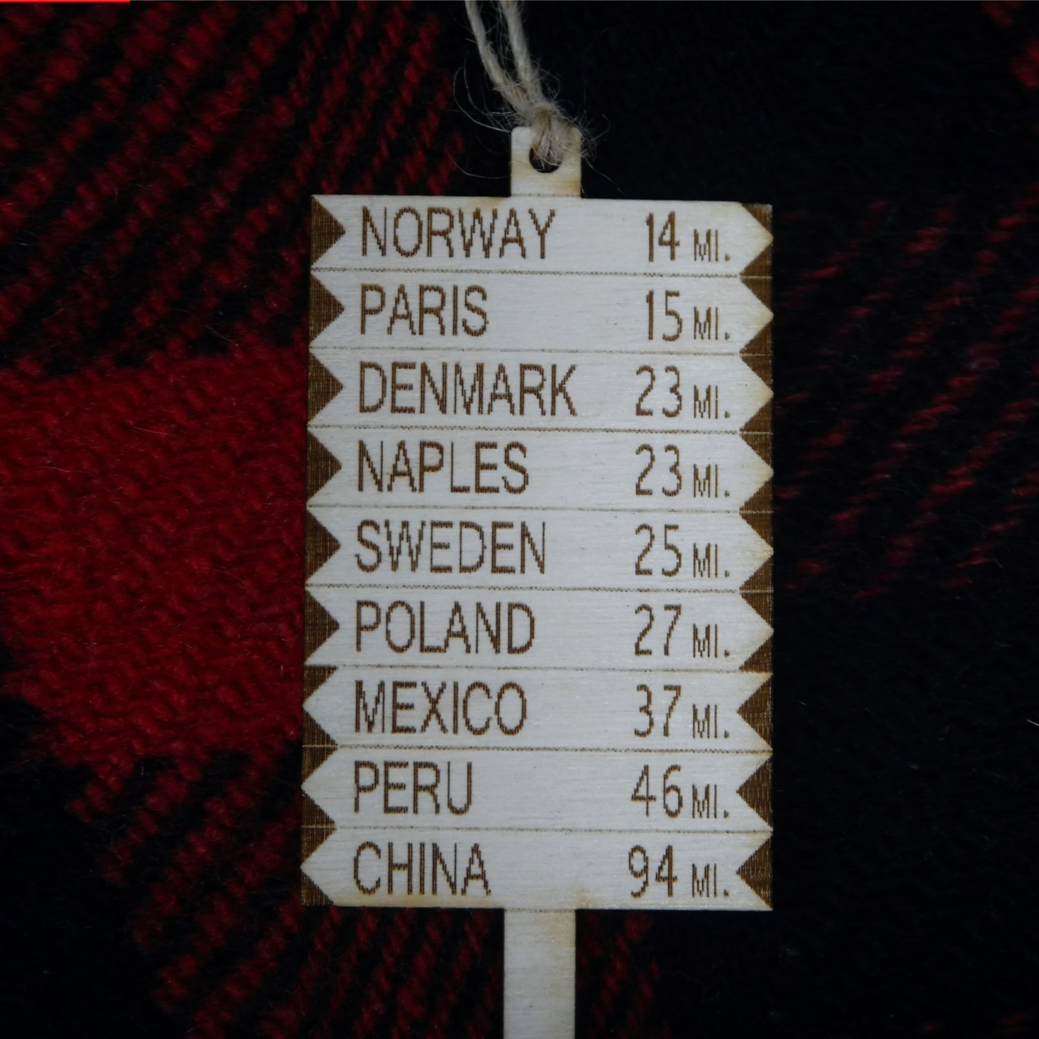 Famous Maine Signpost Ornament