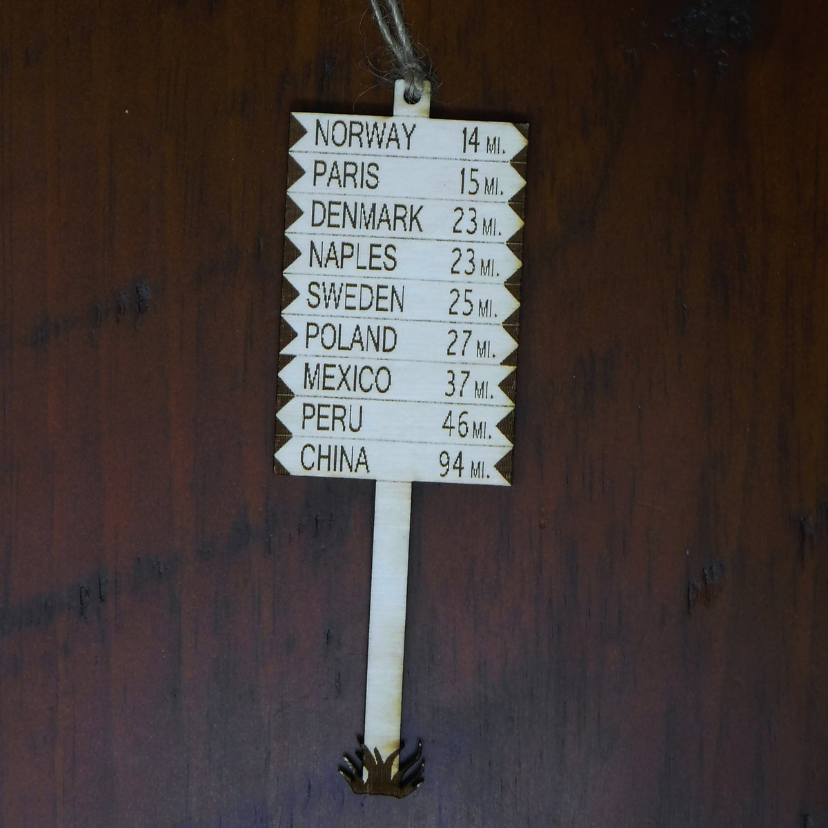 Famous Maine Signpost Ornament