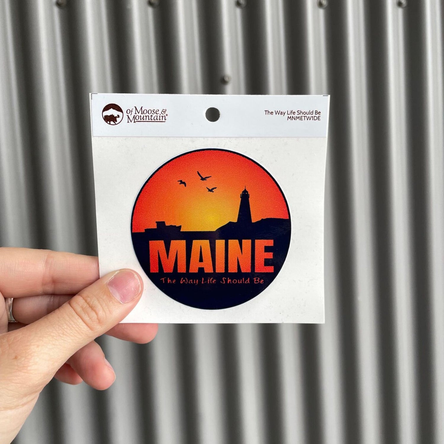 Maine The Way Life Should Be Sunrise Sticker