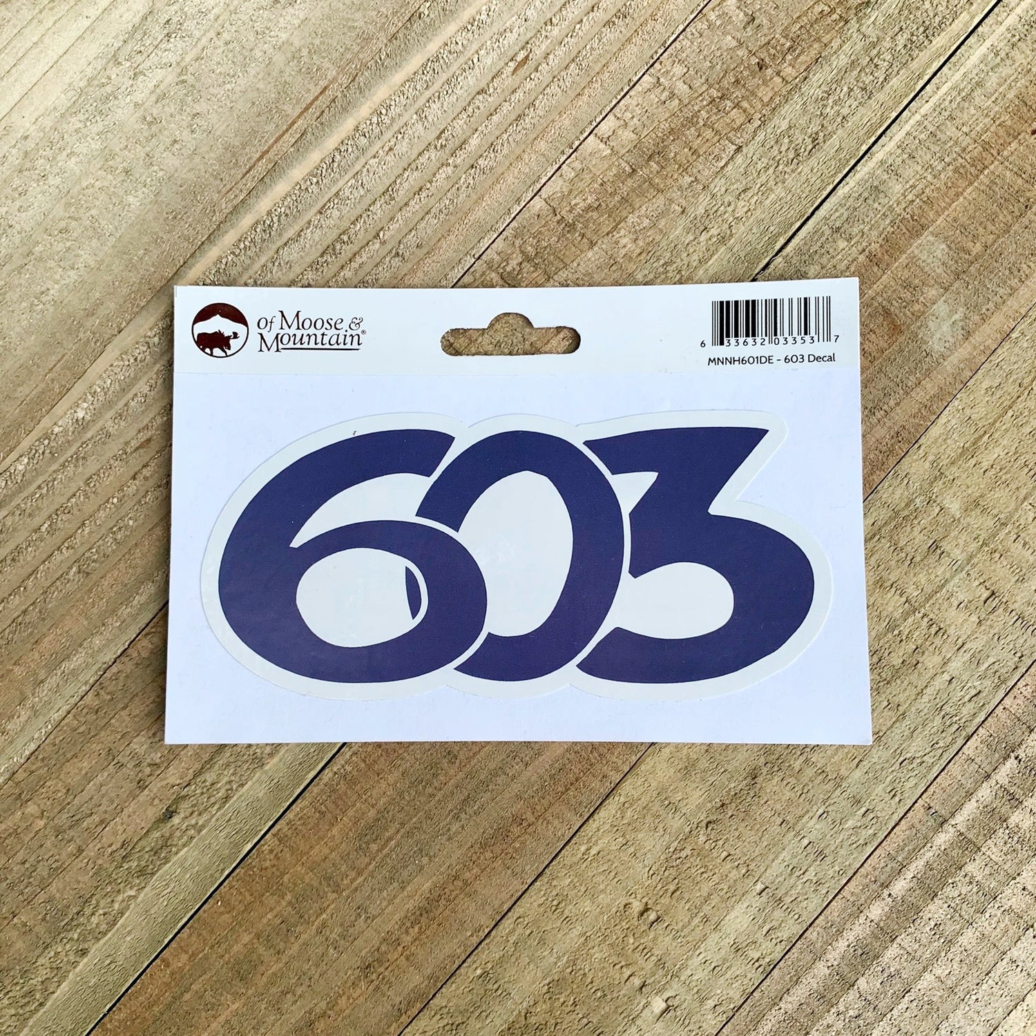 603 New Hampshire Area Code Sticker