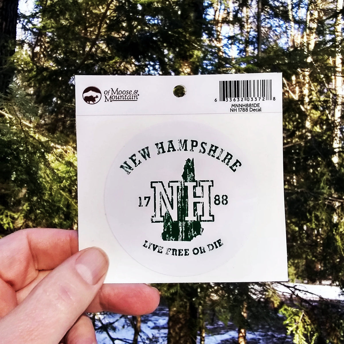 New Hampshire NH 1788 Vintage-Style-Sticker