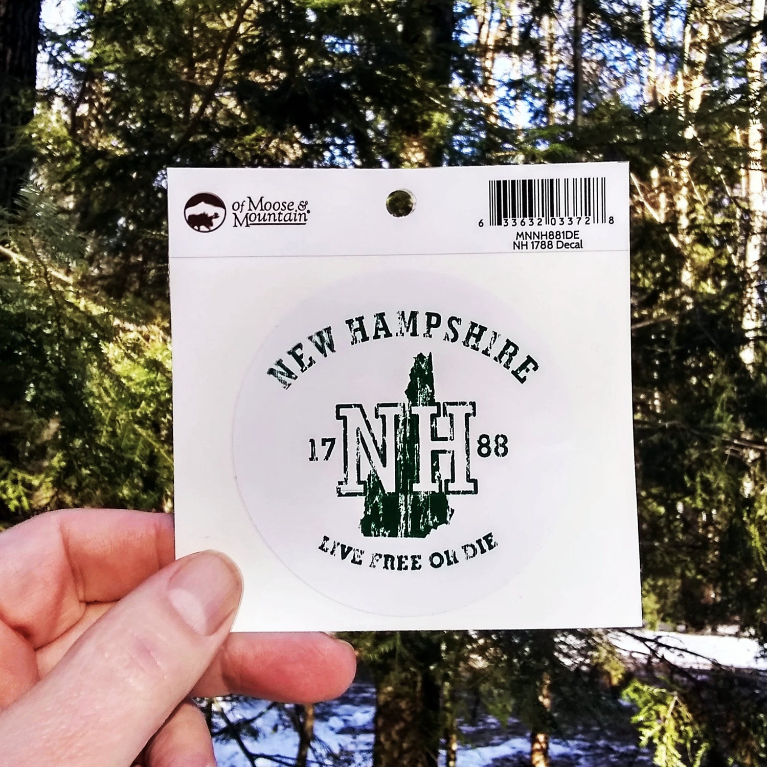 New Hampshire NH 1788 Vintage-Style-Sticker
