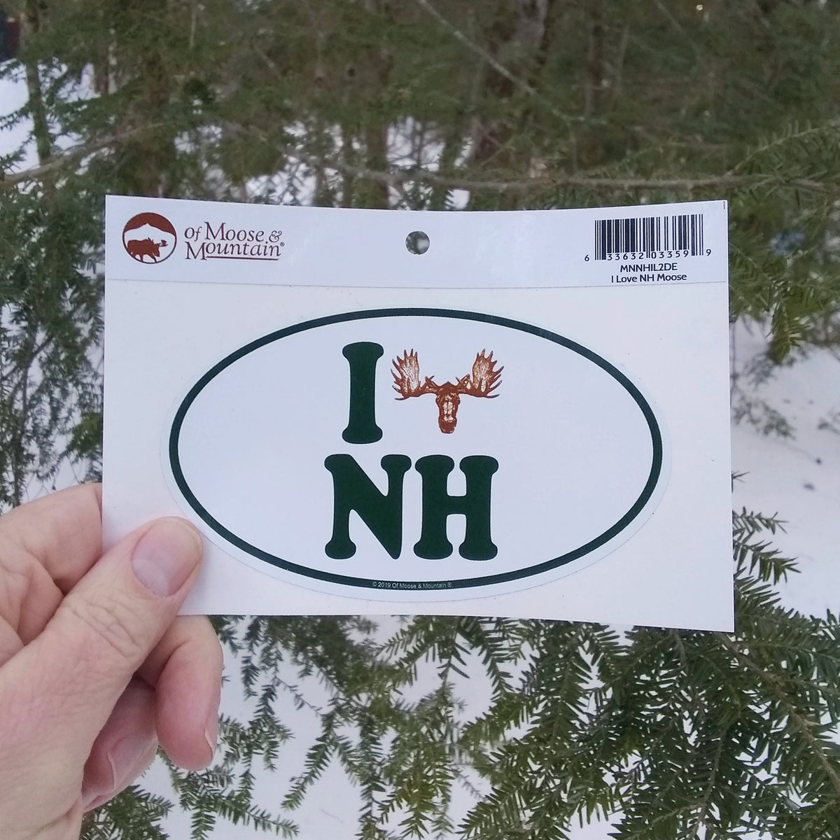 I Love NH Moose Edition Sticker