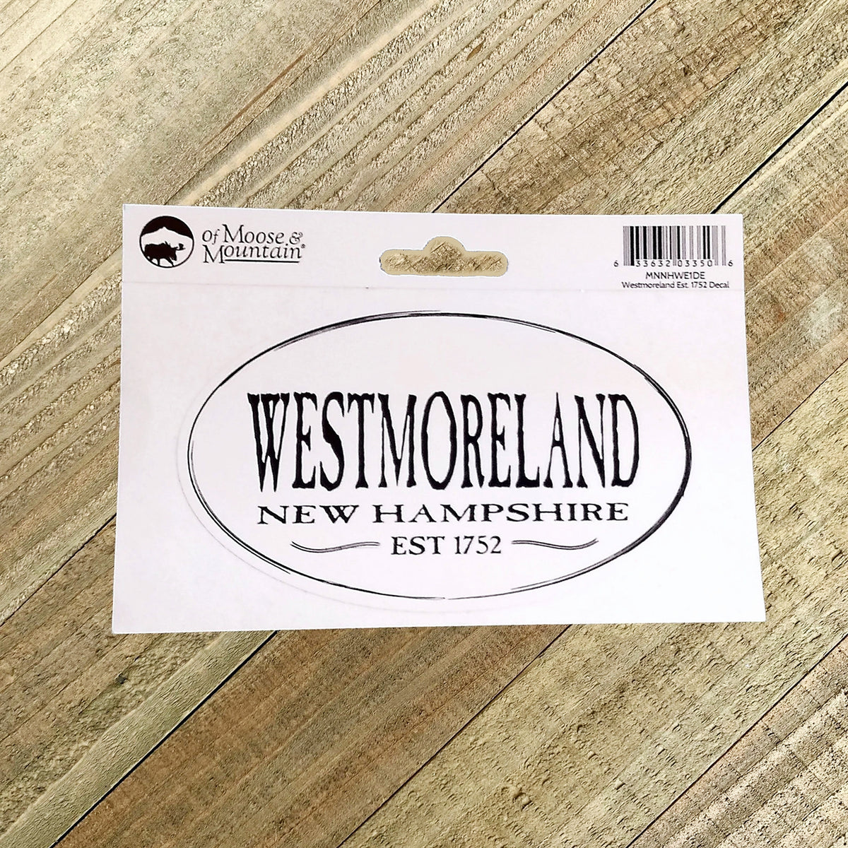 Westmoreland New Hampshire Est. 1752 Sticker