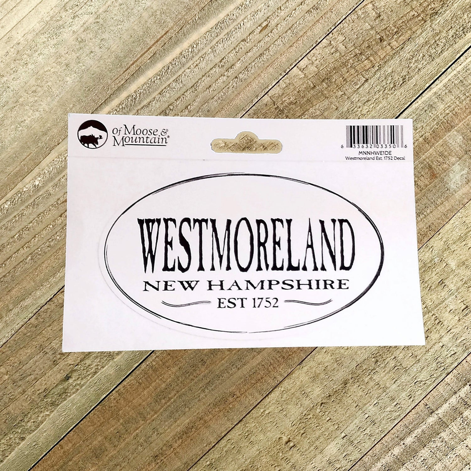 Westmoreland New Hampshire Est. 1752 Sticker