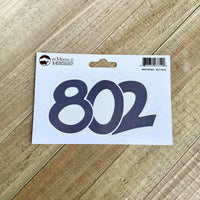 802 Vermont Area Code Sticker