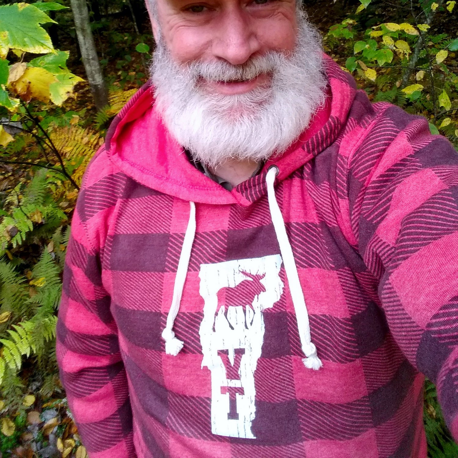 Vermont Moose Buffalo Plaid Hoodie