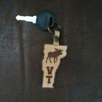 Vermont Moose Leather Key Chain