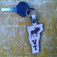 Vermont Moose Leather Key Chain
