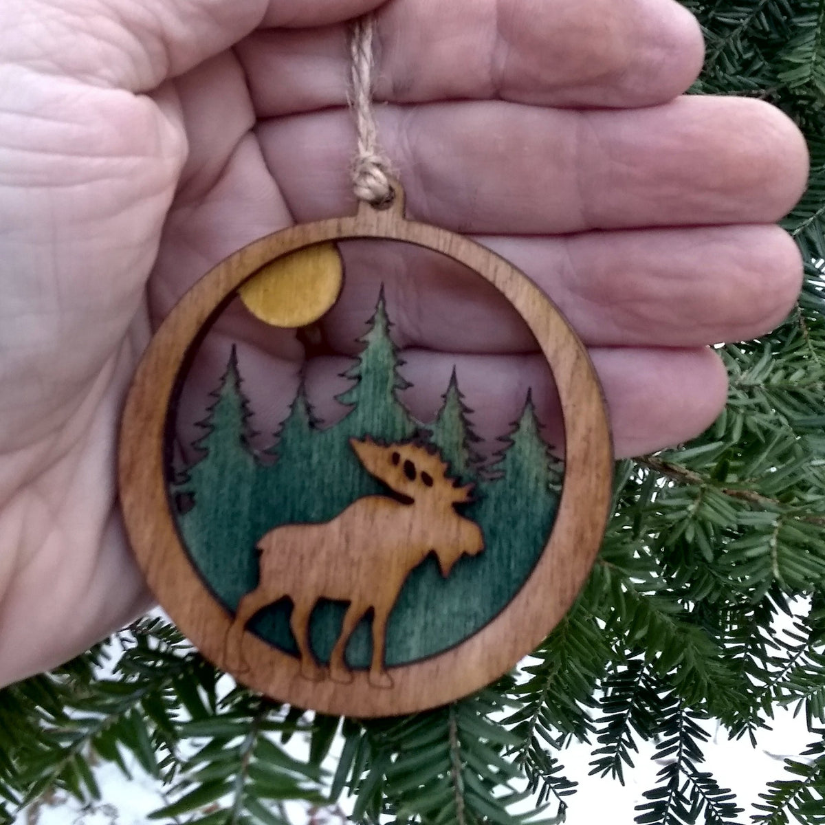 Moonlit Moose Ornament