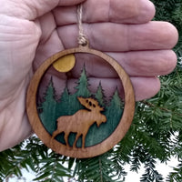 Moonlit Moose Ornament